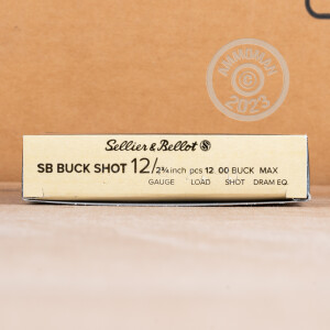 Photograph showing detail of 12 GAUGE SELLIER & BELLOT 2-3/4" 00 BUCK (10 ROUNDS)