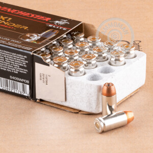 Photo detailing the 40 S&W WINCHESTER PDX1 DEFENDER 165 GRAIN JHP (20 ROUNDS) for sale at AmmoMan.com.