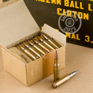 Image of the 7.62x51MM MALAYSIAN MILITARY SURPLUS IN STEEL AMMO CAN 146 GRAIN FMJ (300 ROUNDS) available at AmmoMan.com.