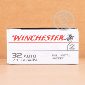 Photo detailing the 32 ACP WINCHESTER 71 GRAIN FMJ (50 ROUNDS) for sale at AmmoMan.com.