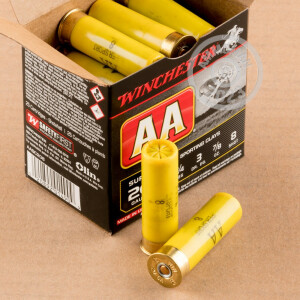 Photo detailing the 20 GAUGE WINCHESTER AA 2-3/4" 7/8 OZ. #8 SHOT (250 ROUNDS) for sale at AmmoMan.com.