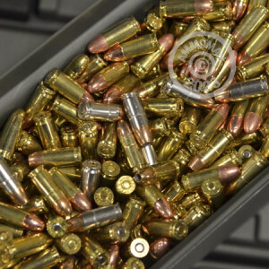 A photo of a box of Mixed ammo in 9mm Luger.