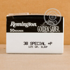 Image of the 38 SPECIAL REMINGTON GOLDEN SABER 125 GRAIN JHP (500 ROUNDS) available at AmmoMan.com.