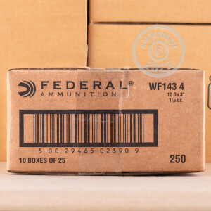 Image of the 12 GAUGE FEDERAL SPEED-SHOK 3" 1-1/8 OZ. #4 STEEL SHOT (25 ROUNDS) available at AmmoMan.com.