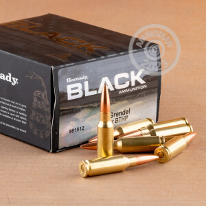 Image of the 6.5 GRENDEL HORNADY BLACK 123 GRAIN BTHP (120 ROUNDS) available at AmmoMan.com.