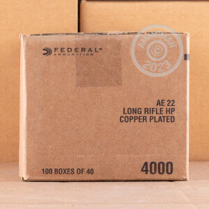 Image of the 22 LR FEDERAL AMERICAN EAGLE 38 GRAIN HP (40 ROUNDS) available at AmmoMan.com.