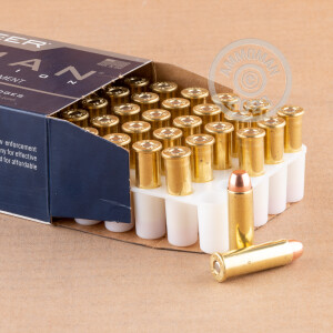 Image detailing the brass case and boxer primers on the Speer ammunition.