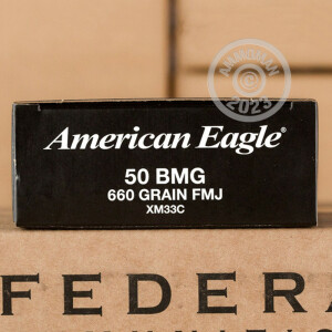 Image of the 50 BMG FEDERAL AMERICAN EAGLE 660 GRAIN FMJ (10 ROUNDS) available at AmmoMan.com.