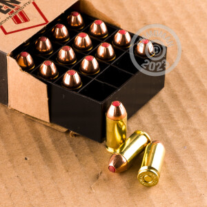 Photograph showing detail of 40 S&W HORNADY CRITICAL DEFENSE 165 GRAIN JHP FTX (20 ROUNDS)