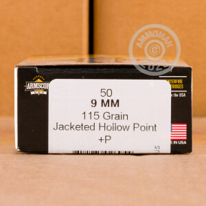 Image of 9mm Luger ammo by Armscor that's ideal for home protection.