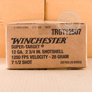 Image of 12 GAUGE WINCHESTER SUPER TARGET 2-3/4" 1 OZ. #7.5 SHOT (250 ROUNDS)