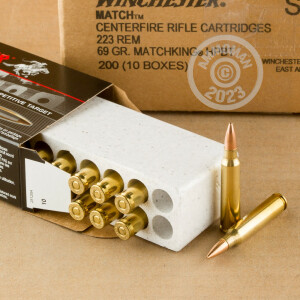 Image of 223 Remington ammo by Winchester that's ideal for precision shooting, training at the range.
