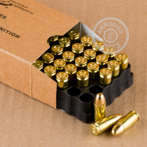 Photo of 9mm Luger FMJ ammo by American Ballistics for sale at AmmoMan.com.