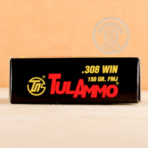 Photo detailing the 308 WIN TULA 150 GRAIN FULL METAL JACKET (20 ROUNDS) for sale at AmmoMan.com.