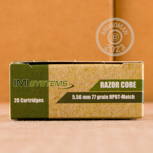 An image of 5.56x45mm ammo made by Israeli Military Industries at AmmoMan.com.
