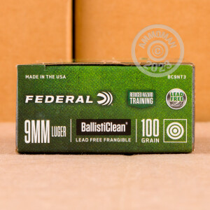 Image of 9MM FEDERAL LE BALLISTICLEAN 100 GRAIN RHT FRANGIBLE (1000 ROUNDS)
