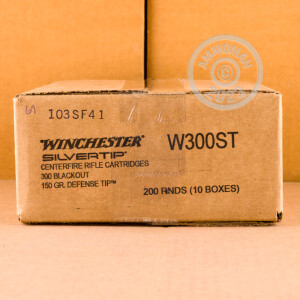 Image of Winchester 300 AAC Blackout rifle ammunition.