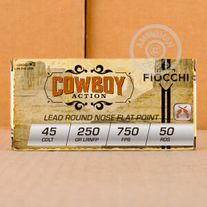 Image of the .45 COLT FIOCCHI ACTION SHOOTING 250 GRAIN LRN (50 ROUNDS) available at AmmoMan.com.