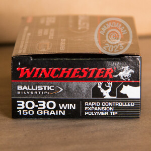 Photo detailing the 30-30 WINCHESTER SILVERTIP 150 GRAIN POLYMER-TIP (20 ROUNDS) for sale at AmmoMan.com.