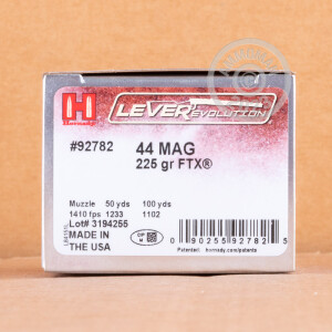 Image of 44 MAGNUM HORNADY LEVEREVOLUTION FTX 225 GRAIN JHP (20 ROUNDS)
