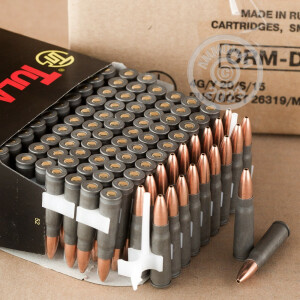 Photograph showing detail of 7.62x39MM TULA CARTRIDGE WORKS 124 GRAIN HP (1000 ROUNDS)