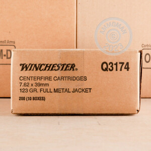 Photo detailing the 7.62X39 WINCHESTER 123 GRAIN FMJ (20 ROUNDS) for sale at AmmoMan.com.
