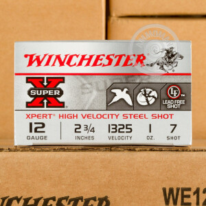 Image of the 12 GAUGE WINCHESTER SUPER-X XPERT 2-3/4“ 1 OZ. #7 STEEL SHOT (100 ROUNDS) available at AmmoMan.com.