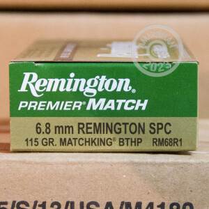 Image of the 6.8MM SPC REMINGTON PREMIER MATCH 115 GRAIN HPBT (20 ROUNDS) available at AmmoMan.com.