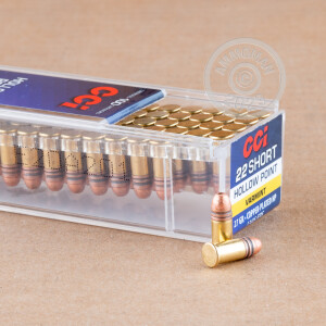 Photo detailing the 22 SHORT CCI HIGH VELOCITY 27 GRAIN CPHP (5000 ROUNDS) for sale at AmmoMan.com.