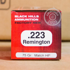 Photograph showing detail of 223 REMINGTON BLACK HILLS 75 GRAIN MATCH HP (50 ROUNDS)