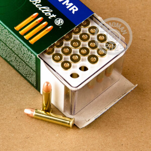 Photograph showing detail of 22 MAGNUM SELLIER & BELLOT 45 GRAIN CPRN (50 ROUNDS)