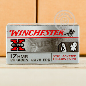 Photo detailing the 17 HMR - Winchester Super-X 20 Grain XTP (50 Rounds) for sale at AmmoMan.com.