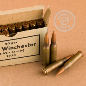Photo detailing the 308 WIN SELLIER & BELLOT MILITARY SURPLUS 147 GRAIN FMJ (500 ROUNDS) *CORROSIVE* for sale at AmmoMan.com.