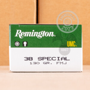 Photograph showing detail of .38 SPECIAL REMINGTON 130 FULL METAL JACKET (500 ROUNDS)