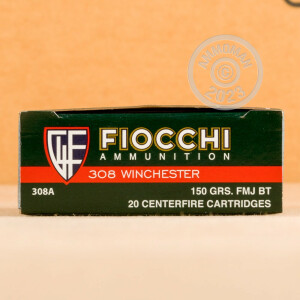 Image of the .308 WIN FIOCCHI 150 GRAIN FMJ (180 ROUNDS IN AMMOCAN) available at AmmoMan.com.