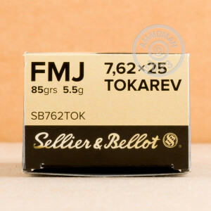 Image of 7.62 TOKAREV SELLIER & BELLOT 85 GRAIN FMJ (1500 ROUNDS)