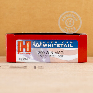 Image of the 300 WIN MAG HORNADY AMERICAN WHITETAIL 150 GRAIN SP INTERLOCK (20 ROUNDS) available at AmmoMan.com.