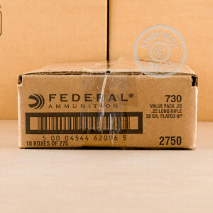 Photograph showing detail of 22 LR FEDERAL FIELD PACK 38 GRAIN CPHP (2750 ROUNDS)