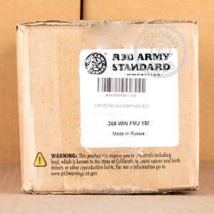 An image of 308 / 7.62x51 ammo made by Red Army Standard at AmmoMan.com.