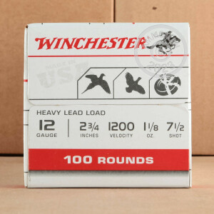 Image of 12 GAUGE WINCHESTER USA HEAVY GAME & TARGET 2 3/4" 1 1/8 OZ. #7.5 (100 ROUNDS)