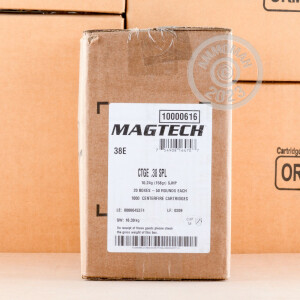 Photo detailing the 38 SPECIAL MAGTECH 158 GRAIN SJHP (1000 ROUNDS) for sale at AmmoMan.com.