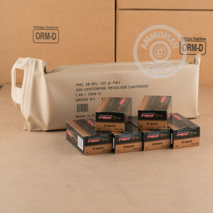Image of the 38 SPECIAL PMC BATTLE PACK 132 GRAIN FMJ (300 ROUNDS) available at AmmoMan.com.