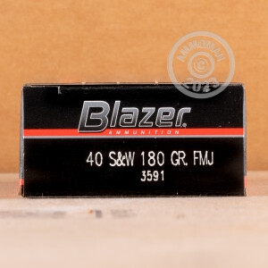 Image detailing the aluminum case and berdan primers on the Blazer ammunition.