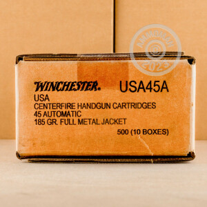 Image of the 45 ACP WINCHESTER 185 GRAIN FMJ (50 ROUNDS) available at AmmoMan.com.