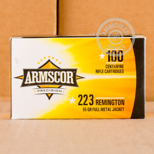 Image of Armscor 223 Remington bulk rifle ammunition.