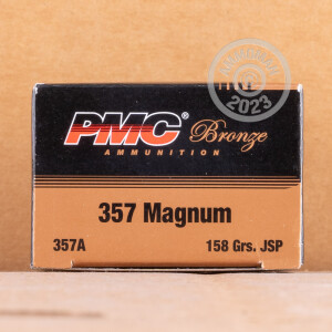 An image of 357 Magnum ammo made by PMC at AmmoMan.com.