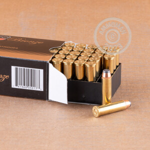 Image of 357 Magnum ammo by PMC that's ideal for home protection, hunting wild pigs, whitetail hunting.