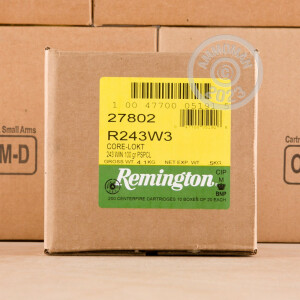 Image of the 243 WIN REMINGTON CORE-LOKT 100 GRAIN PSP (20 ROUNDS) available at AmmoMan.com.