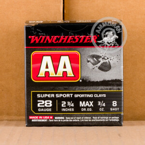 Image of 28 GAUGE WINCHESTER AA 2-3/4" 3/4 OZ. #8 SHOT (250 ROUNDS)
