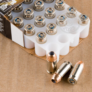 Photograph showing detail of 380 ACP FEDERAL PREMIUM PERSONAL DEFENSE 99 GRAIN HST JHP (20 ROUNDS)